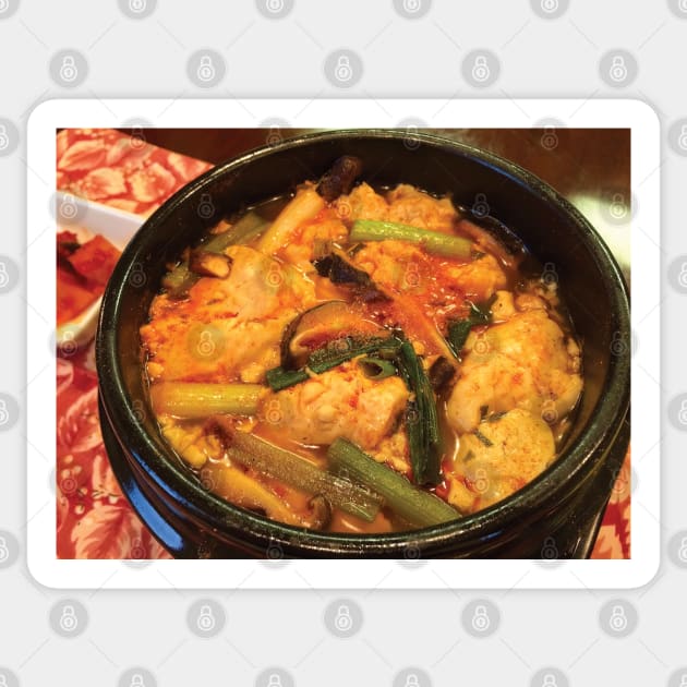 Soondubu Jjigae Korean Spicy Tofu Stew Sticker by DPattonPD